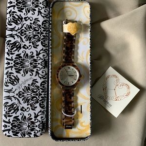 Brighton Carpenteri collection Tortoise shell and gold watch